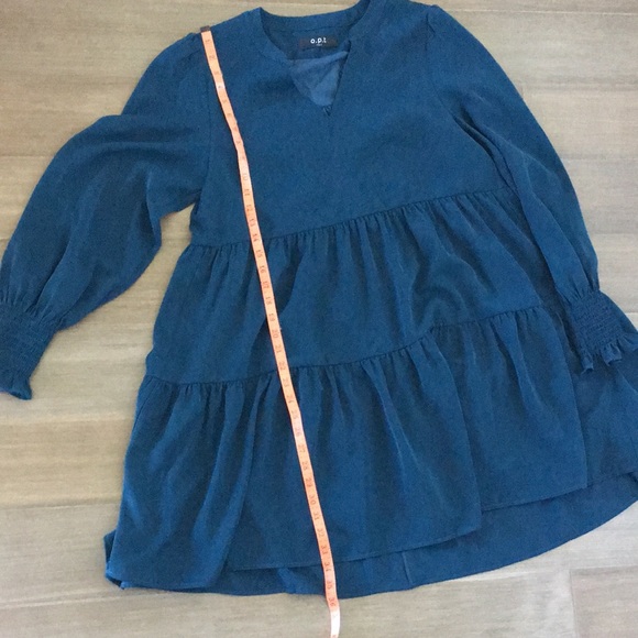 NWOT Tuckernuck Kenzo dress in deep blue crepe L - Picture 8 of 10